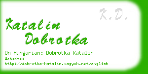 katalin dobrotka business card